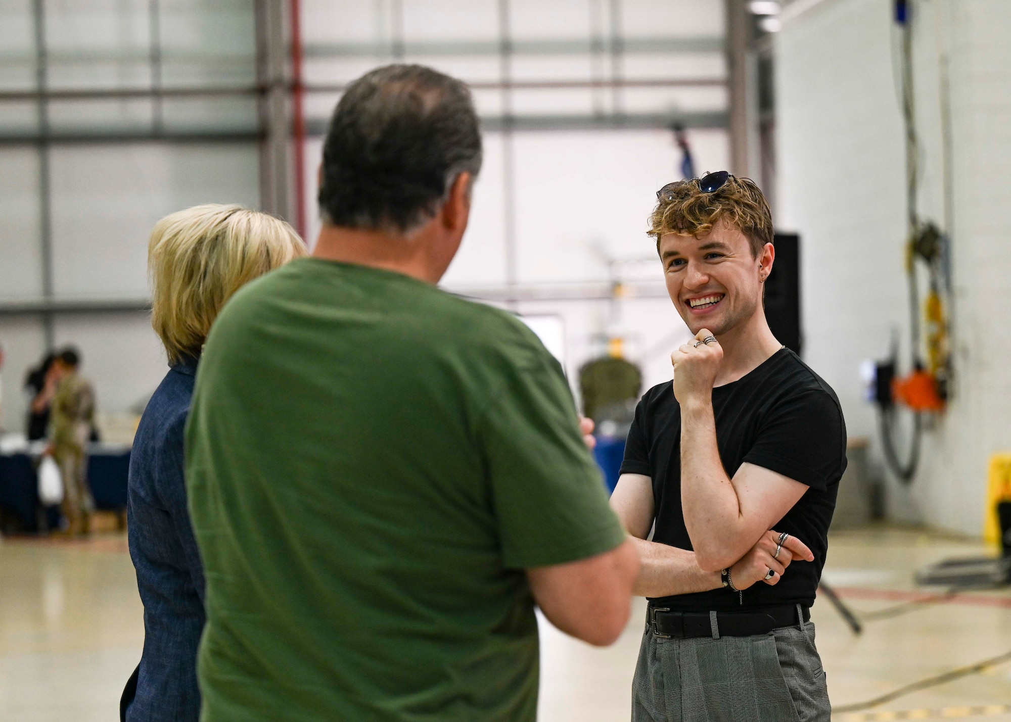 The Apple+ mini-series focused on the Eighth Air Force and the 100th Bomb Group during World War II, and the actor visited the base for RAF Mildenhall’s Heritage Day celebration.