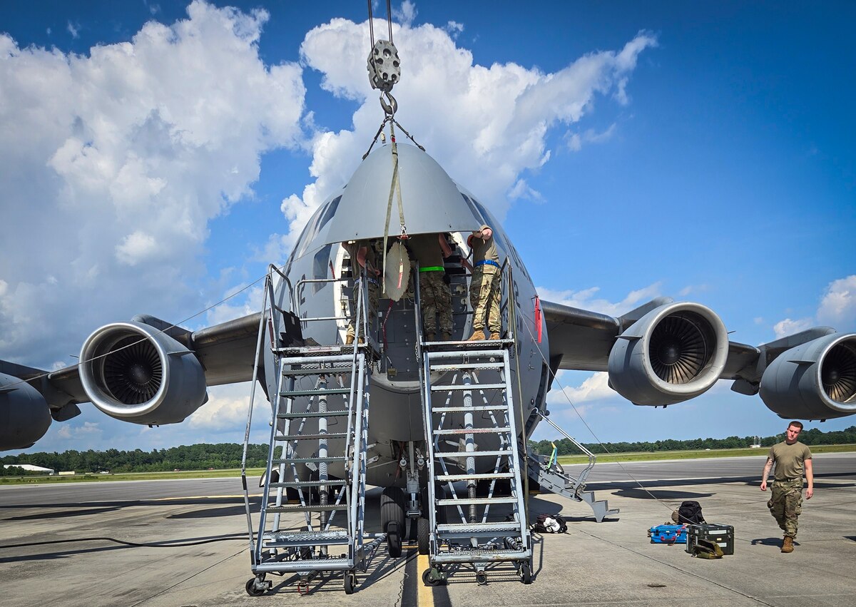 Nose Job: Maintainers Swap C-17 Radome