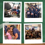 Graphic with images of Coast Guard Partnership in Education coordinators, volunteers, and students