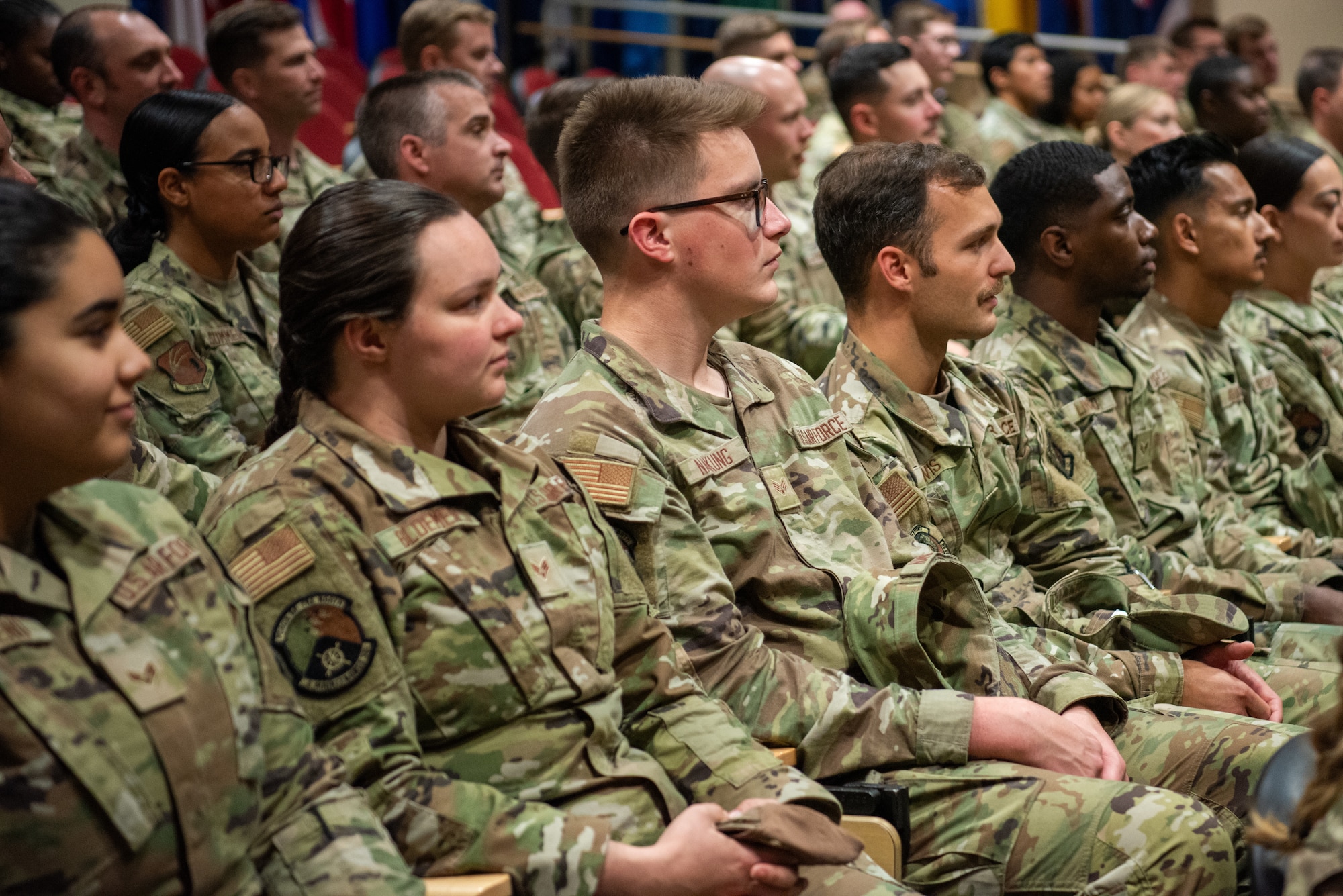 Towberman hosted a development seminar where he answered questions for Airmen and shared stories about his life and his career.