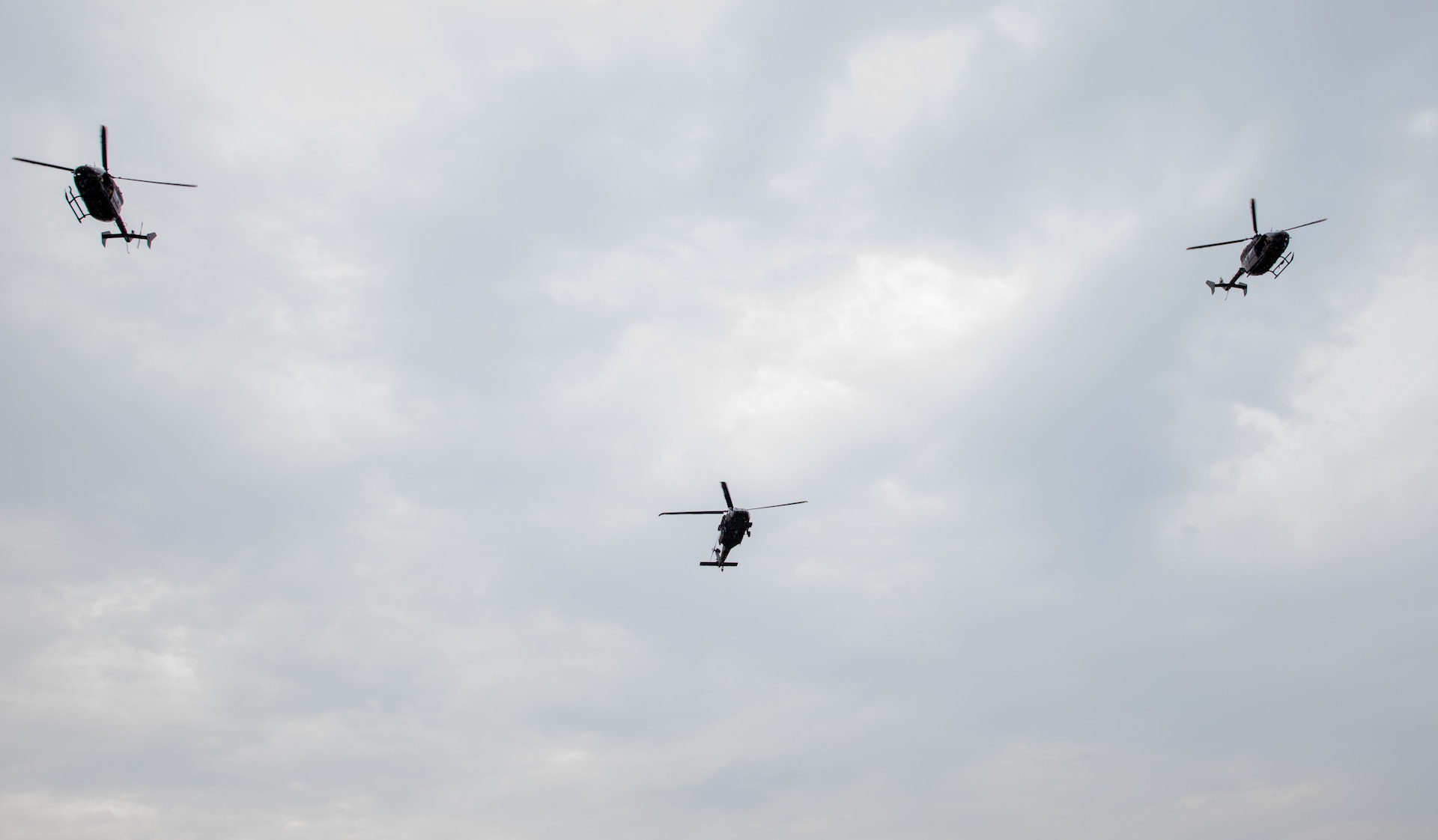 UH-60 and UH-72 flyover during 63TAB CoC