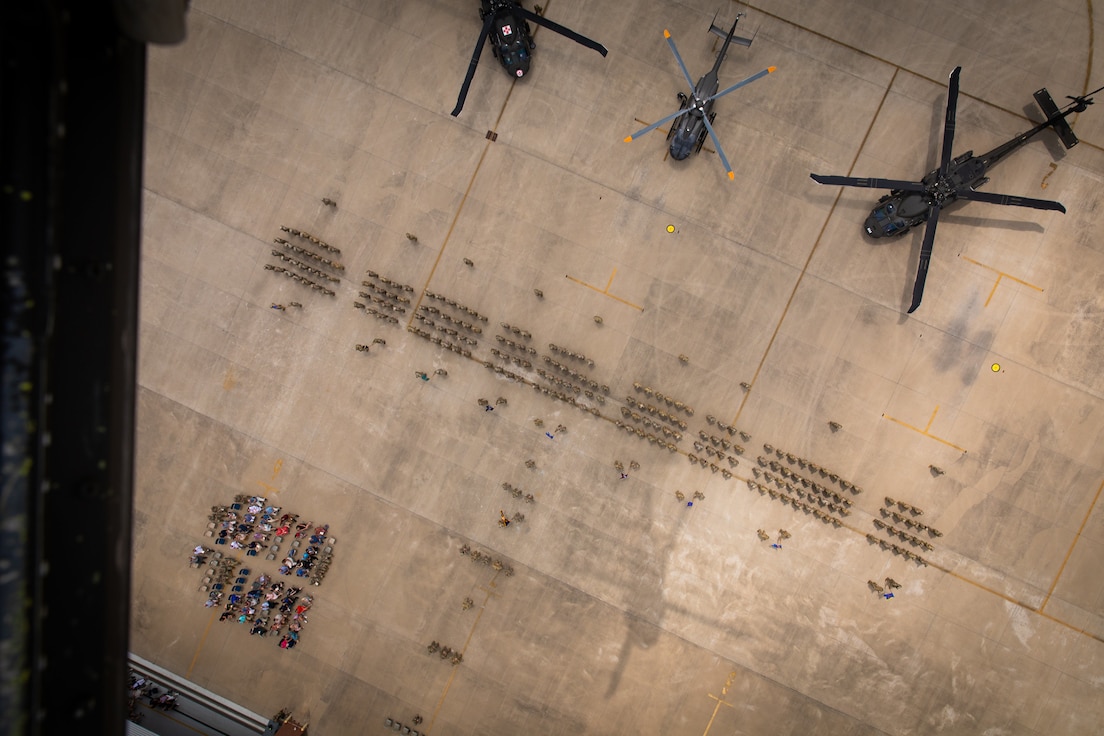 U.S. Army Col. Michael Armstrong relinquished command to Lt. Col. Gabriel Spicer during the change of command with Soldiers, family, and friends present.