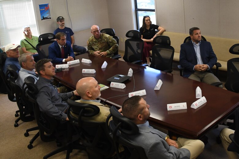 U.S. Army Corps of Engineers officials provide a Chickamauga Lock Replacement Project update to Congressman Chuck Fleischmann, staff from other congressional and senatorial offices in Tennessee and Alabama, and representatives from Tennessee Valley Authority, Aug. 20, 2024 in Chattanooga, Tennessee. (USACE Photo by Mike Davis)