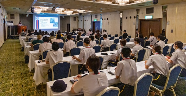 YOKOSUKA, Japan (July 15, 2024) U.S. Navy Medicine Readiness and Training Command (USNMRTC) Yokosuka hosted a joint nursing symposium at the Central Hotel in Yokosuka. The symposium included attendees and guest lecturers from USNH Yokosuka, Japan Self-Defense Force (JSDF) Hospital Yokosuka, Yokosuka Kyosai Hospital, Uwamachi Hospital, Yokohama City University Medical Center, and NTT Medical Center, Tokyo. (U.S. Navy photo by Daniel Taylor/USNMRTC Yokosuka Public Affairs)