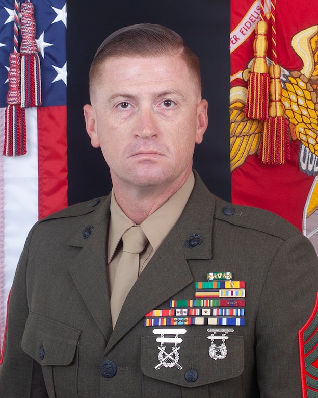 First Sergeant Roger D. Adams Jr., Inspector - Instructor Unit Senior Enlisted Leader, Kilo Co., 3D Battalion, 23d Marine Regiment