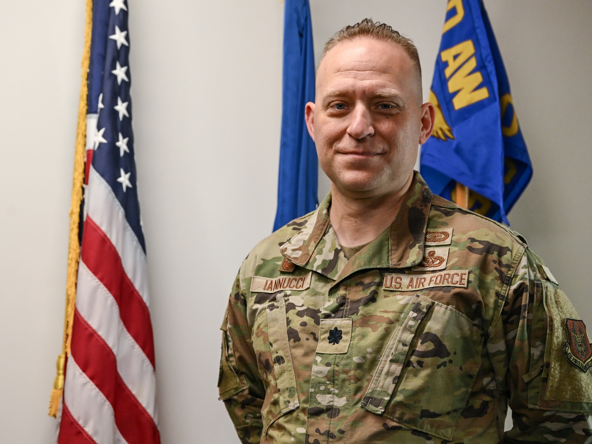 Lt. Col. Benjamin Iannucci, 910th Mission Support Group commander, poses for a photo at Youngstown Air Reserve Station, Ohio, August 20, 2024.