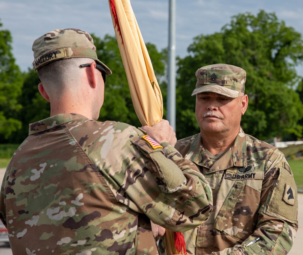 Command Sgt. Maj. Thomas Payton took the role of senior advisor from Command Sgt. Maj. Robert Render.