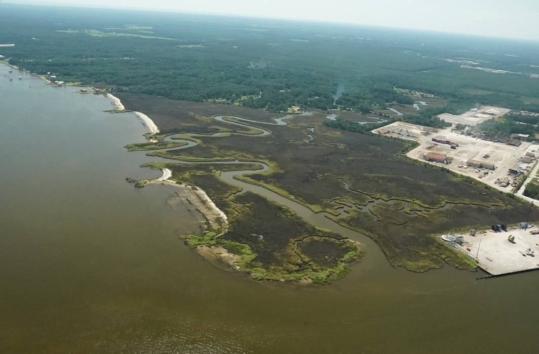 Ariel view of Mobile Bay