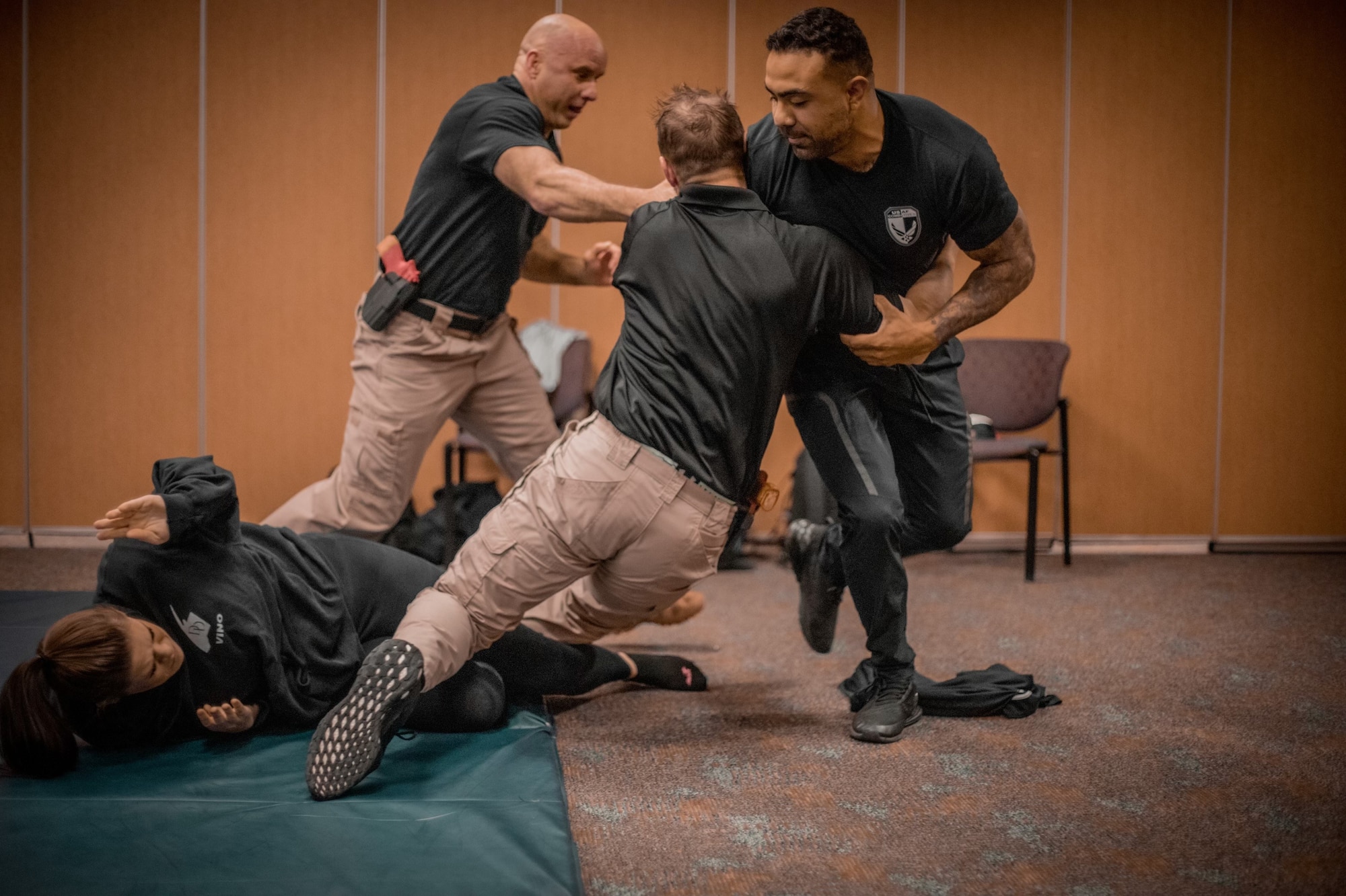 Photo of Airmen practicing combatives