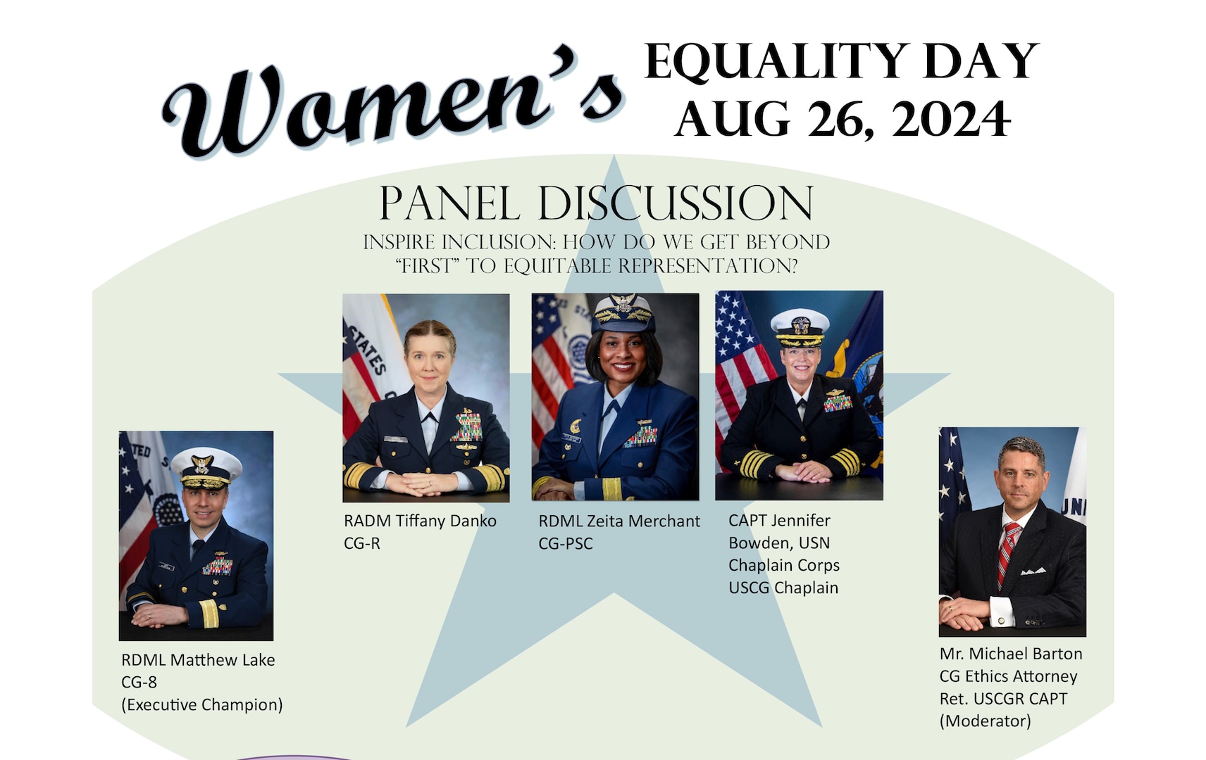 Coast Guard Women’s Equality Day event solicitation for 2024.