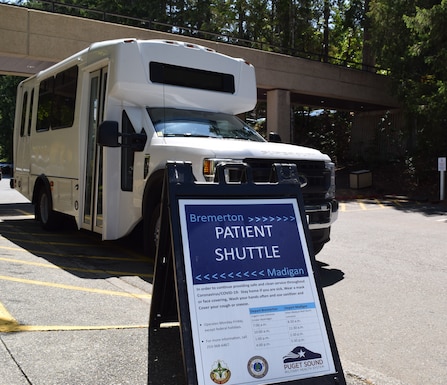 Naval Hospital Bremerton - Madigan Army Medical Center Patient Shuttle will be curtailed after the NHB-Madigan 1 p.m. run (with no returning trip), Friday, May 23, 2025. 
The service normal operations are Monday-Friday except federal holidays. It departs NHB by the Urgent Care Clinic entrance at 7 a.m., 10 a.m., 1 p.m. and 4 p.m. The shuttle leaves Madigan by the Main Medical Mall north entrance at 8:30 a.m., 11:30 a.m., 2:30 p.m. and 5:30 p.m.
We sincerely apologize for the inconvenience this upcoming Friday.