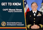 Capt. Sharon House assumed her new role as the Naval Medical Forces Development Command’s Deputy Commander August 19, 2024. (U.S. Navy Graphic by Malcolm McClendon).