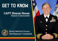 Capt. Sharon House assumed her new role as the Naval Medical Forces Development Command’s Deputy Commander August 19, 2024. (U.S. Navy Graphic by Malcolm McClendon).