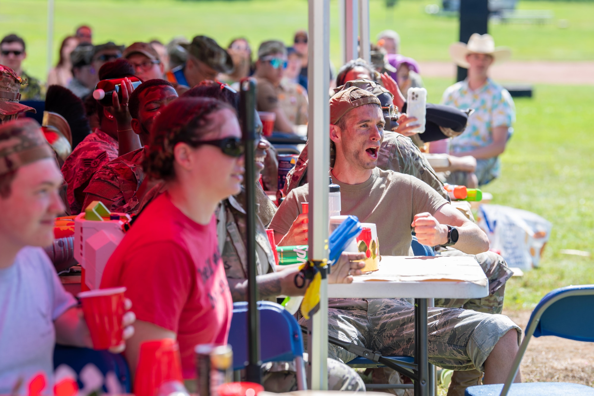 Pathfinders cheer during the first ever 501st Combat Support Wing combat dining-out