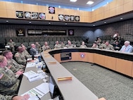 USAREC Senior leadership and DA Staff sit together while discussing the future of Army Recruiting