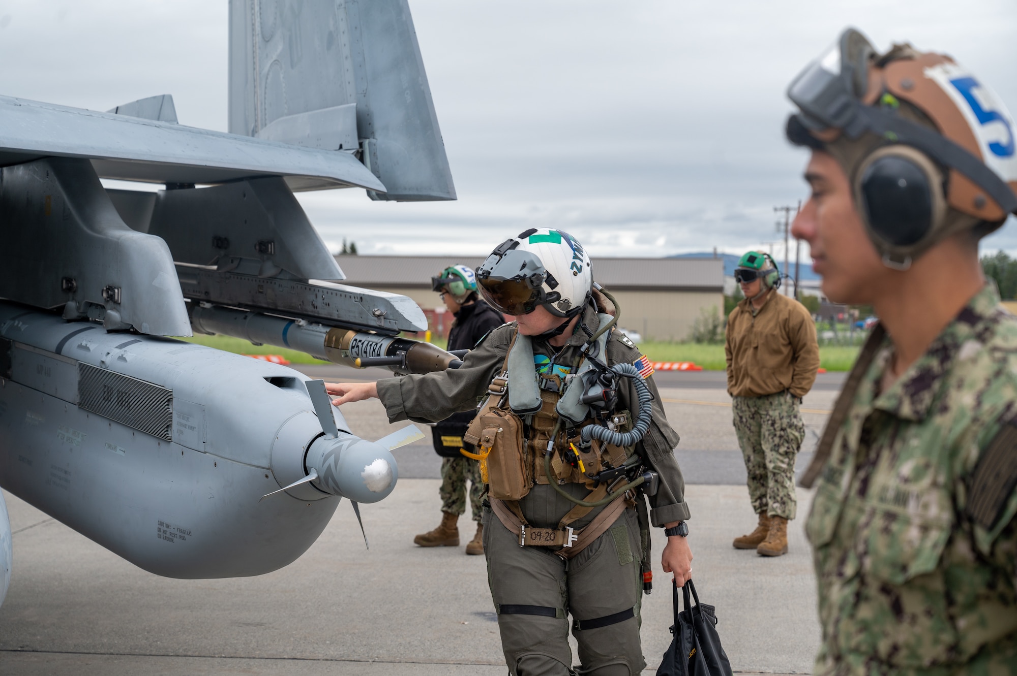 U.S. Navy Preps EA-18G Growler for takeoff during Red Flag-Alaska 24-3 ...