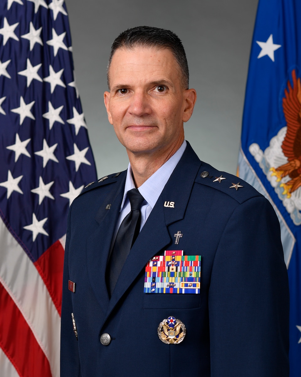 This is the official portrait of Chaplain (Maj. Gen.) Trent C. Davis.