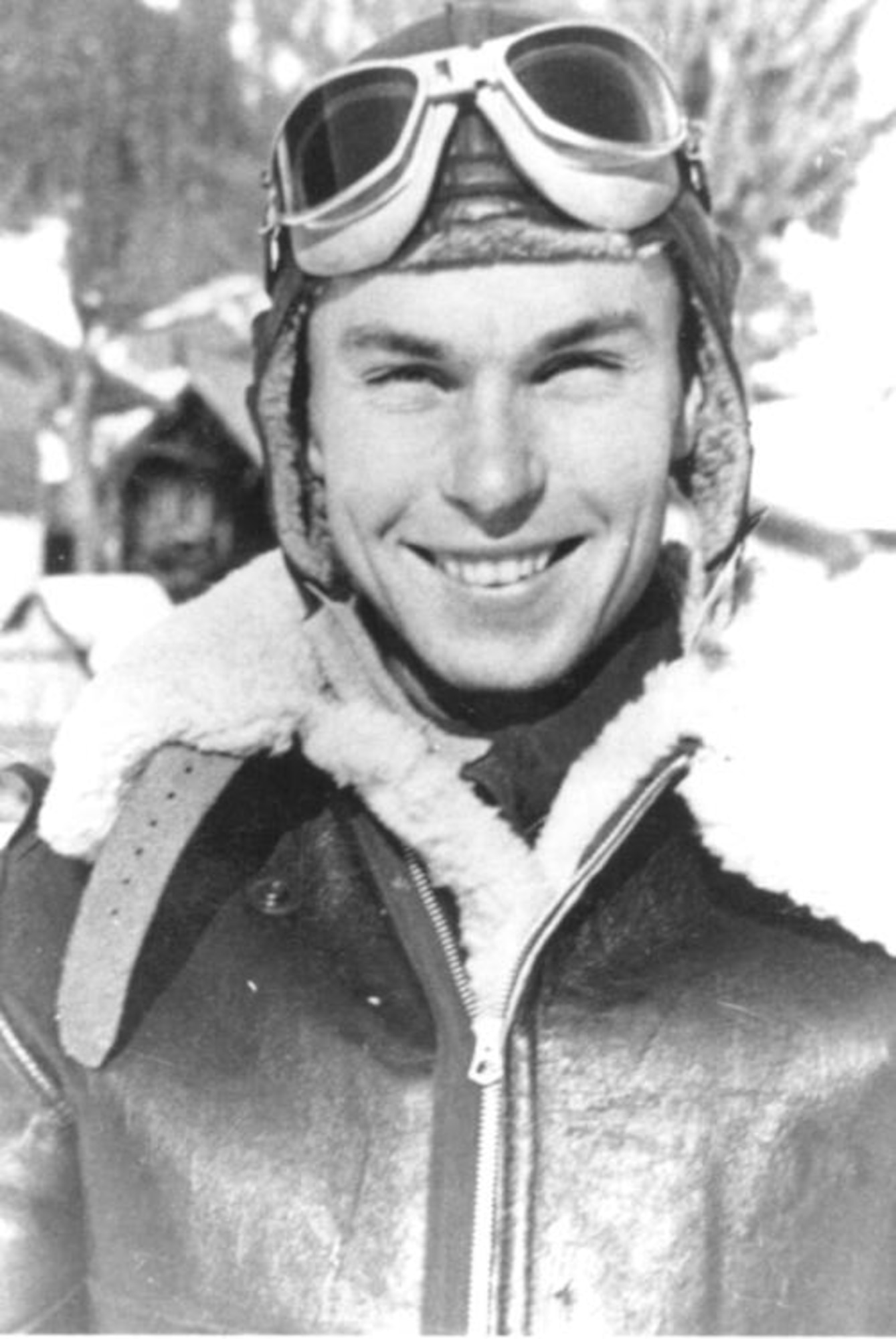 U.S. Army Air Force Tech. Sgt. James P. Scott, 351st Bomb Squadron and 100th Bomb Group radio operator gunner, was assigned to Lt. Col. Donald Oakes’ crew on the B-17 Flying Fortress “High Life” during World War II. Scott was the step-grandfather of U.S. Air Force Col. Ryan Garlow, 100th Air Refueling Wing commander, and was one of the High Life crew honored during a nose art unveiling on a KC-135 Stratotanker at Royal Air Force Mildenhall, England, Aug. 17, 2024. Although the High Life nose art has already adorned a 100th ARW tanker for several years, it has been given a redesign to echo its heritage and the original B-17 nose art. The KC-135 will now wear both designs to act as as a reminder of those who served before us, while also honoring those who serve today. (Courtesy photo from 100th Bomb Group Foundation archives)