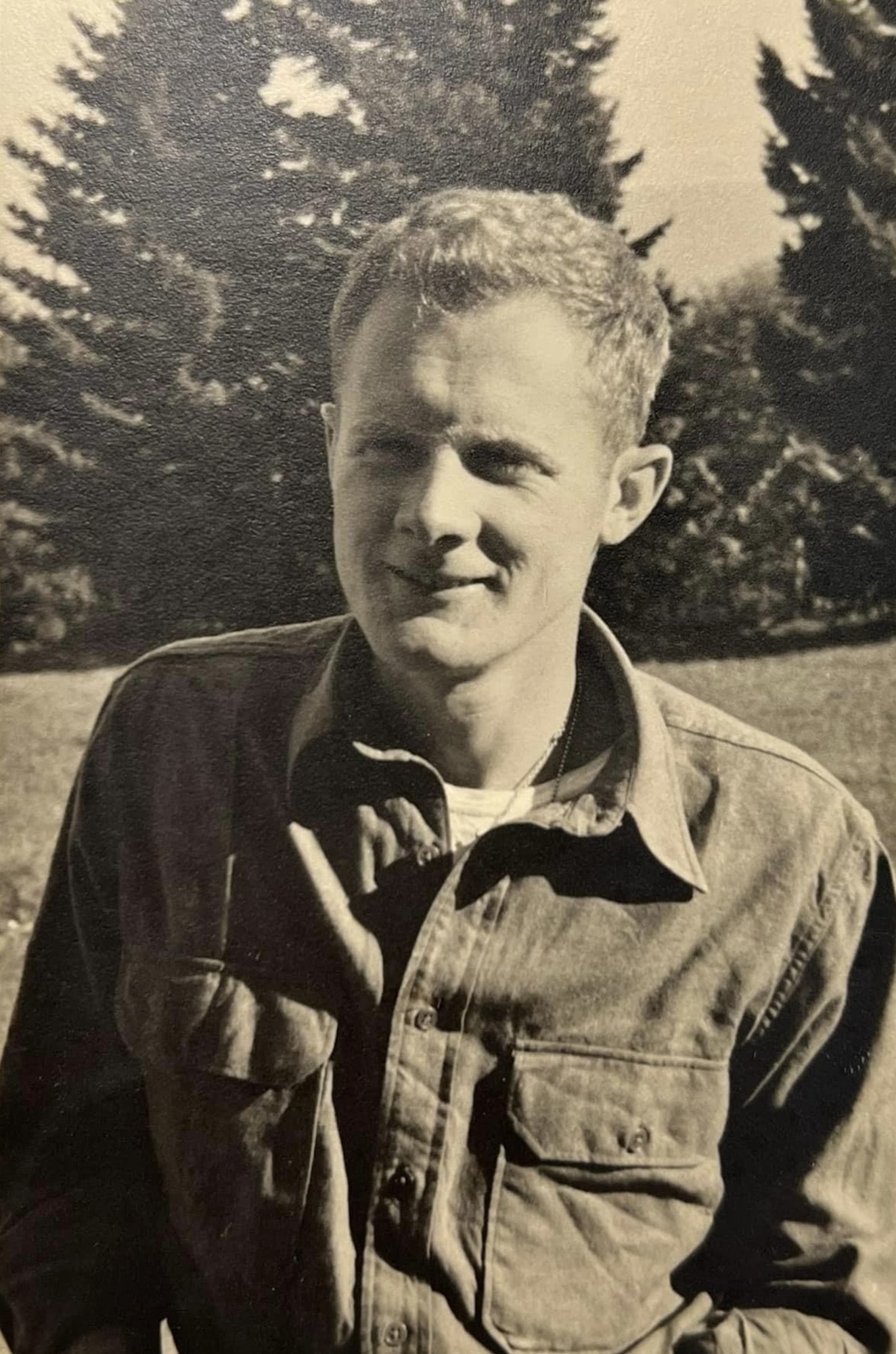 U.S. Army Air Forces Flight Officer Joseph Harper, 351st Bomb Squadron and 100th Bomb Group co-pilot, was assigned to Lt. Col. Donald Oakes’ crew on the B-17 Flying Fortress “High Life” during World War II. Harper was the father of Paula Harper-Sparks and was one of the High Life crew honored during a nose art unveiling on a KC-135 Stratotanker at Royal Air Force Mildenhall, England, Aug. 17, 2024. Although the High Life nose art has already adorned a 100th ARW tanker for several years, it has been given a redesign to echo its heritage and the original B-17 nose art. The KC-135 will now wear both designs to act as a reminder of those who served before us, while also honoring those who serve today. (Courtesy photo from 100th Bomb Group Foundation archives)