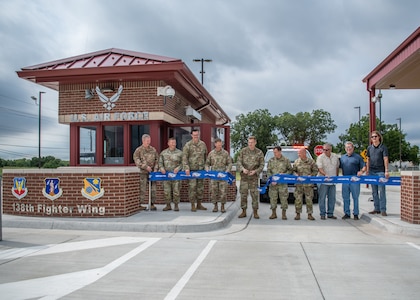 The 138th Fighter Wing marked a significant milestone in its operational capabilities with the official opening of a new fuel complex and commercial inspection facility. , Aug. 13, 2024, at Tulsa Air National Guard Base, Okla. A ribbon-cutting ceremony commemorated the completion of this critical infrastructure project, underscoring the Wing’s commitment to mission readiness and support. The advanced facilities will enhance fuel handling, storage, and quality control, while also streamlining commercial inspection processes. (Oklahoma Air National Guard video by Master Sgt. CT Michael)