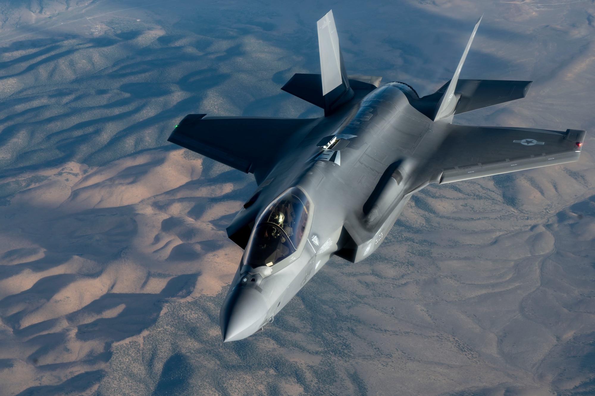 An F-35A Lightning II flies over Utah.