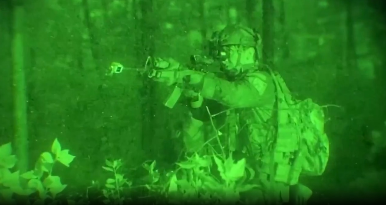 NG Mission Video still photo soldier training with night vision goggles