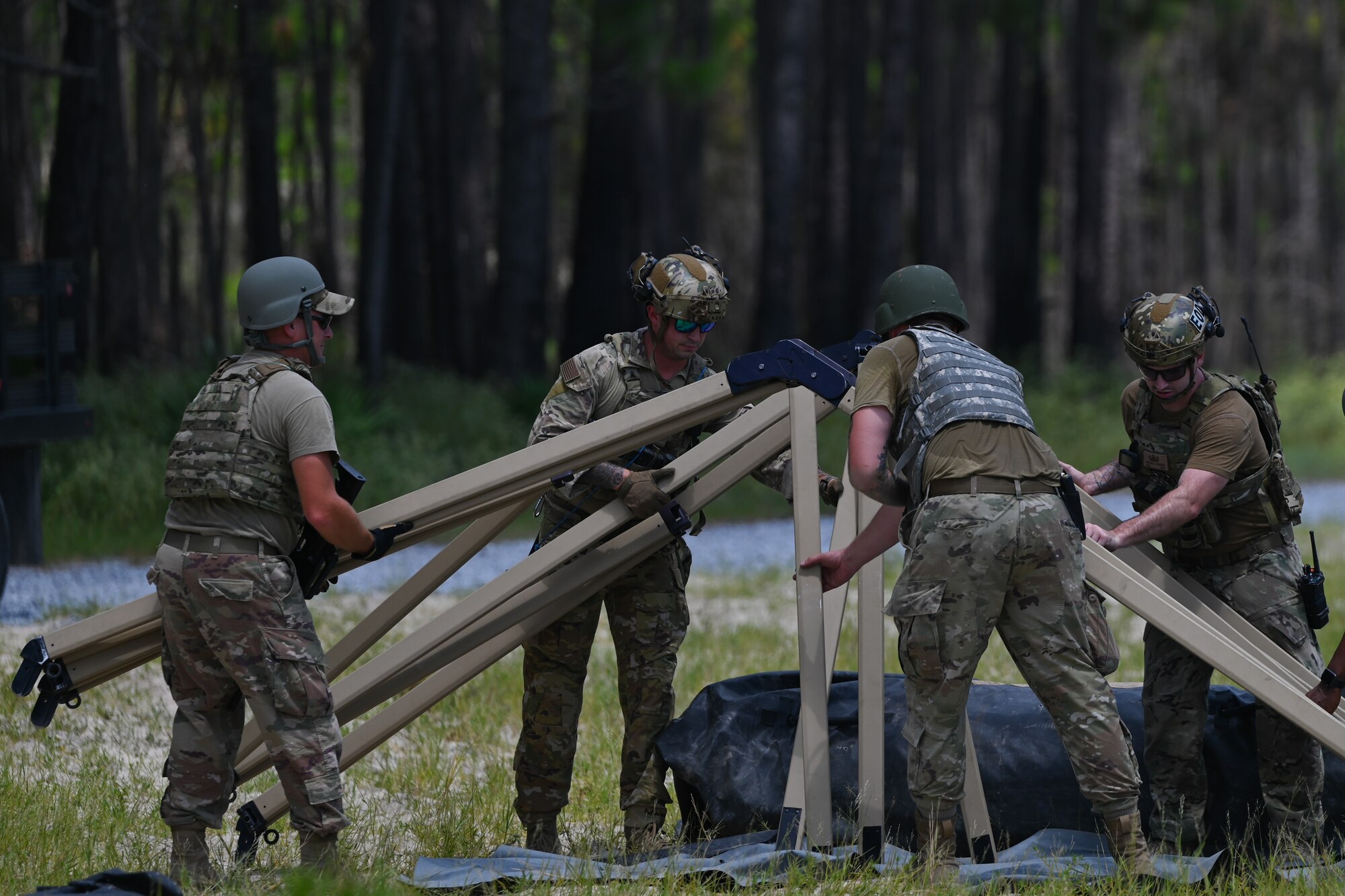 Prime BEEF training develops Airmen with the skills needed to set up a bare base, which involves rapidly turning undeveloped locations into fully functional bases.