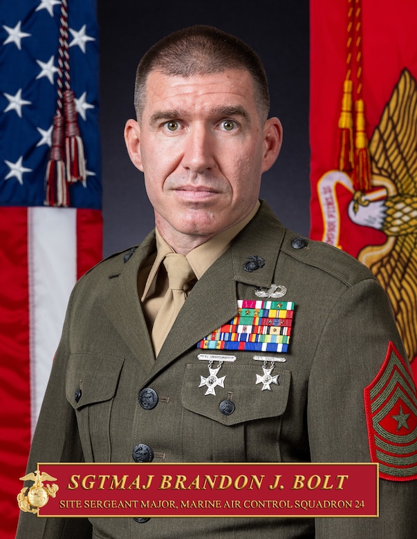 Sergeant Major Brandon J. Bolt, Command Senior Enlisted Leader, Marine Air Control Squadron 24