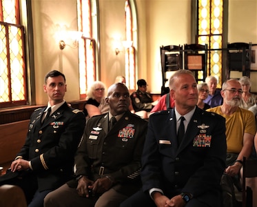 Members of the District of Columbia National Guard in collaboration with Historic Congressional Cemetery participate in a community-wide program and wreath laying ceremony honoring the dozens of D.C. Militia members buried at the cemetery who fought in the Battle of Bladensburg, in Washington, D.C., on Aug. 24, 2024. The ceremony featured remarks from various speakers and recognized the Militiamen who defended the nation’s capital on August 24, 1814.