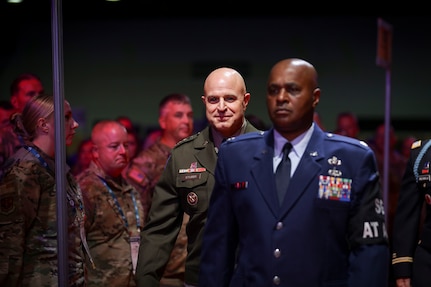 Army Lt. Gen. Jonathan Stubbs, acting chief, National Guard Bureau, addresses attendees of the 146th National Guard Association of the United States General Conference, Detroit, Michigan, Aug. 24, 2024.