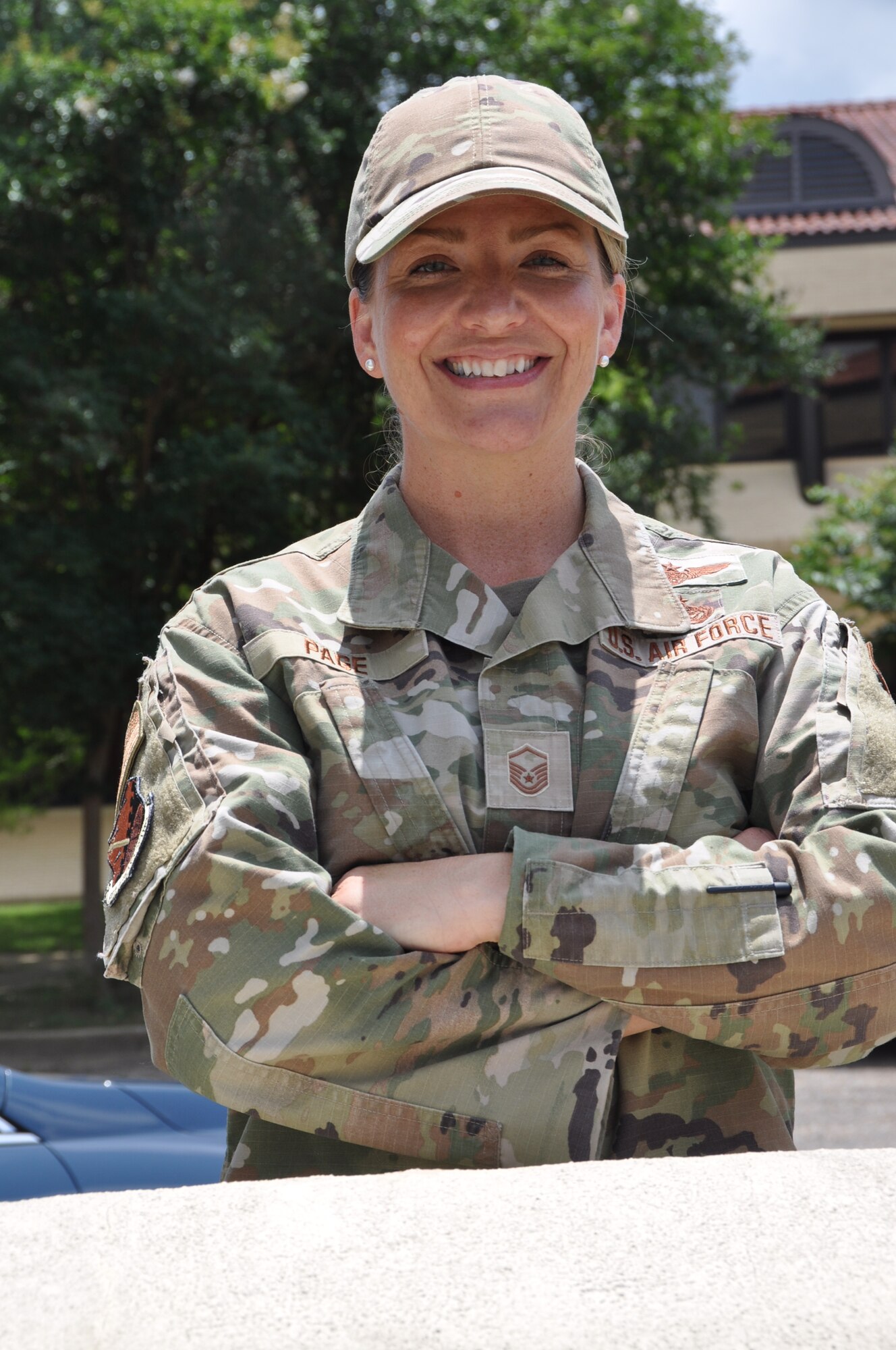a person poses for a photo