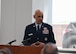 U.S. Air Force Lt. Gen. Brian S. Robinson, Air Education Training Command commander, speaks at the 59th Medical Wing change of command ceremony at Joint Base San Antonio Lackland, Tx., Aug. 23, 2024.