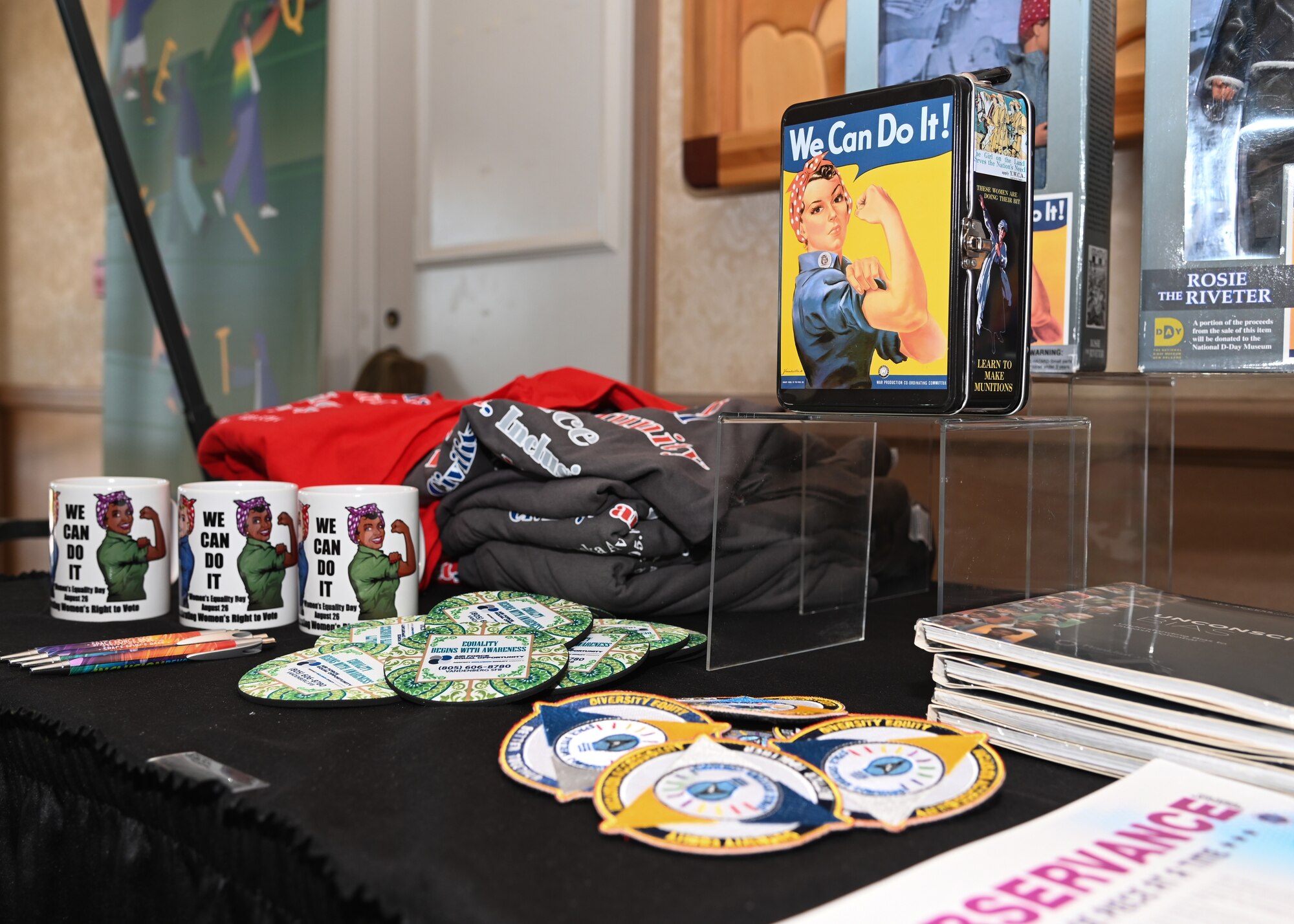 women's equality day booth at vandenberg