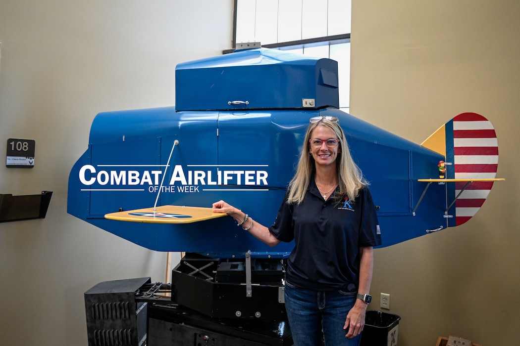 Jennifer Orton, Air Mobility Command Air Operations Squadron Detachment 3 simulation certification pilot, is selected as Combat Airlifter of the Week Aug. 26, 2024.