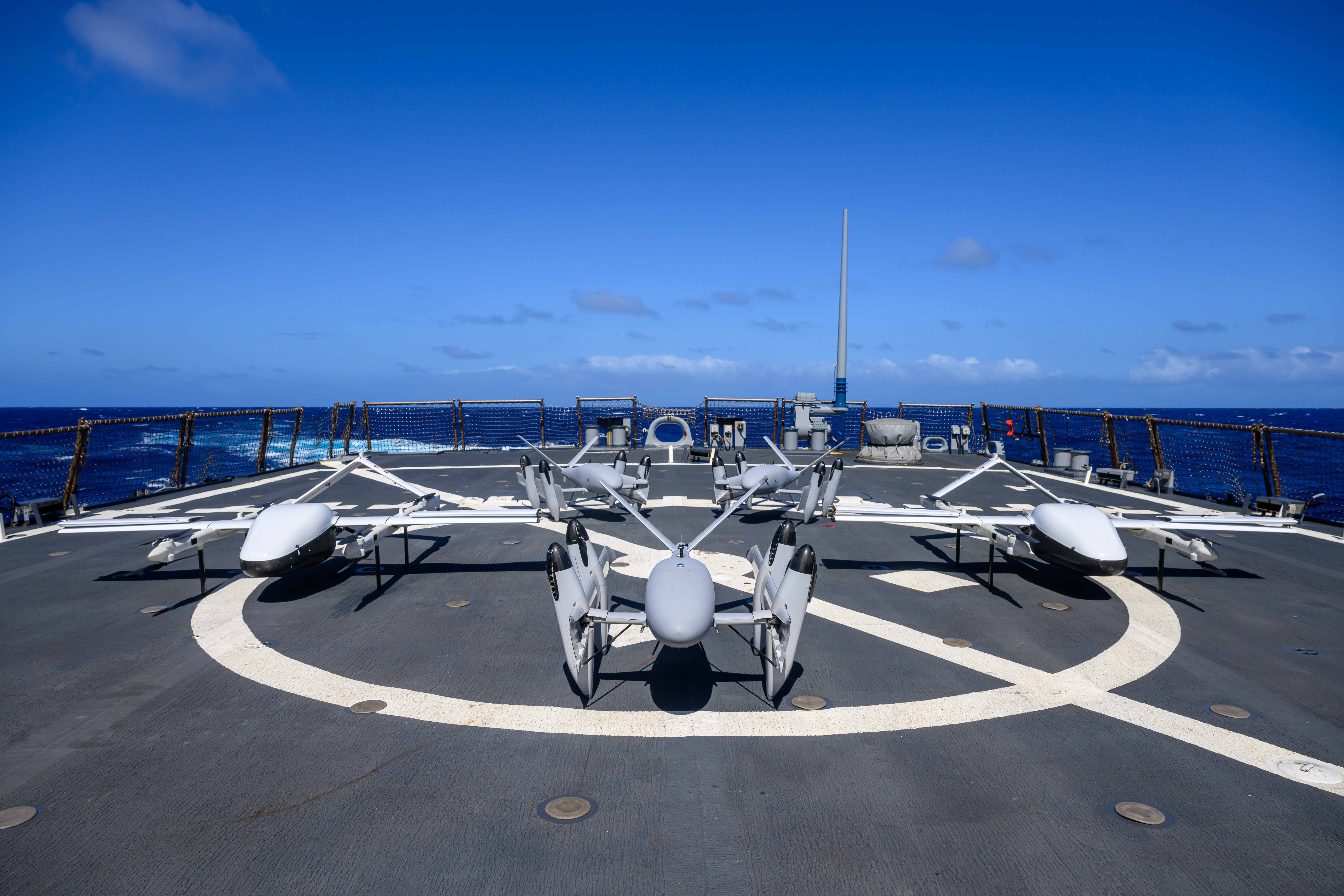 USS Curtis Wilbur Tests Drones During RIMPAC's Trident Warrior