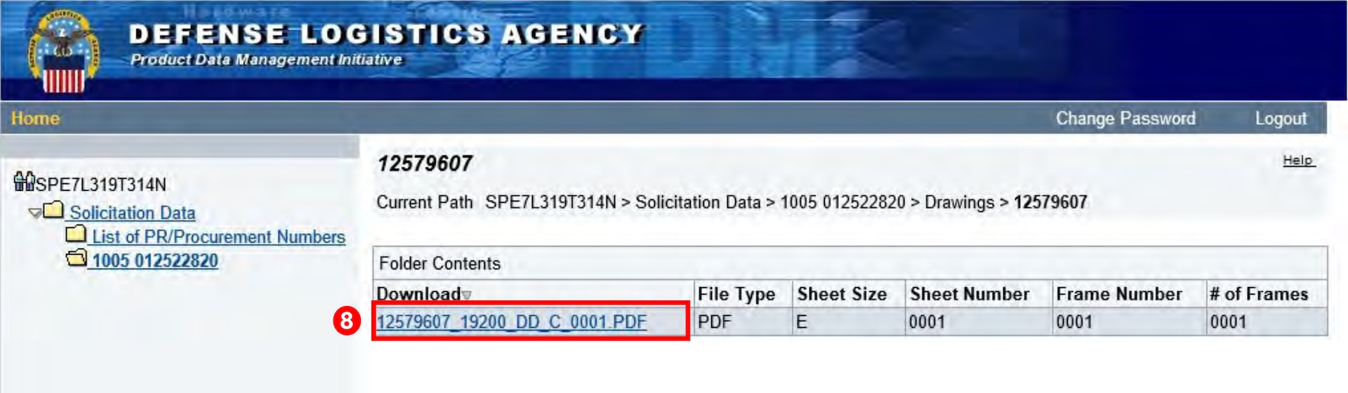 Download the tech data by clicking on the link in the Download column.