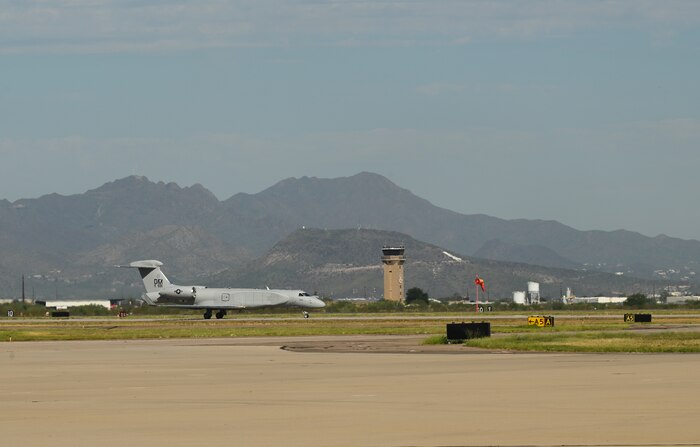 First EA-37B Compass Call, aircraft 19-5591, is delivered at Davis-Monthan AFB, Arizona
