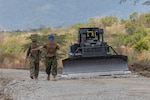 Canadian Armed Forces Soldier work on tank trails during Super Garuda Shield 24 at Puslatpur 5, Indonesia, August 25, 2024.