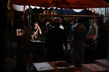 A vendor grills yakitori to serve to customers during the Misawa City Festival at Misawa City.