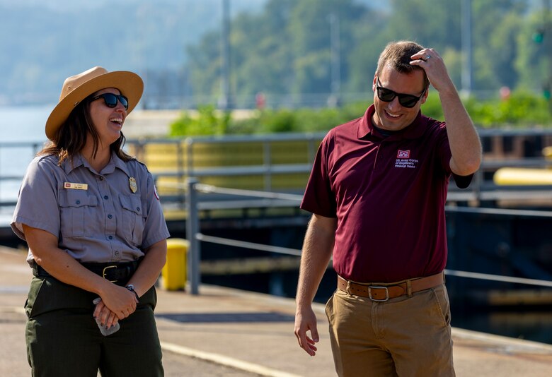 Ribbon-cutting ceremony for the John P. Murtha Locks and Dam.