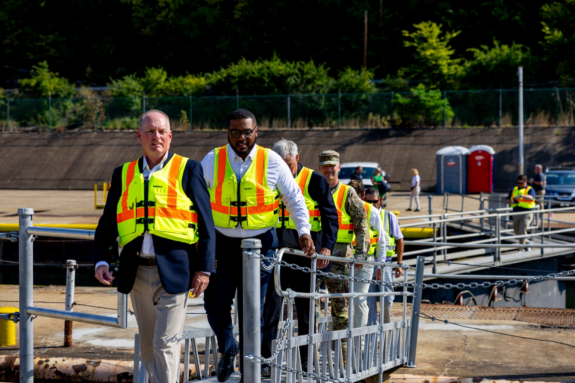 Ribbon-cutting ceremony for the John P. Murtha Locks and Dam.