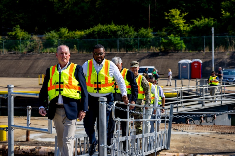 Ribbon-cutting ceremony for the John P. Murtha Locks and Dam.