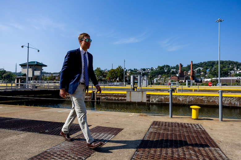Ribbon-cutting ceremony for the John P. Murtha Locks and Dam.