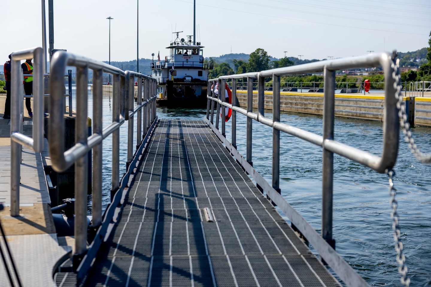 Ribbon-cutting ceremony for the John P. Murtha Locks and Dam.