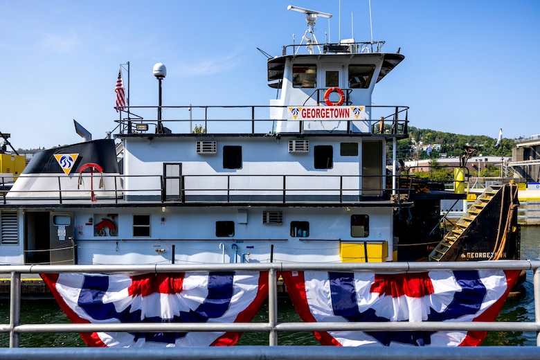 Ribbon-cutting ceremony for the John P. Murtha Locks and Dam.