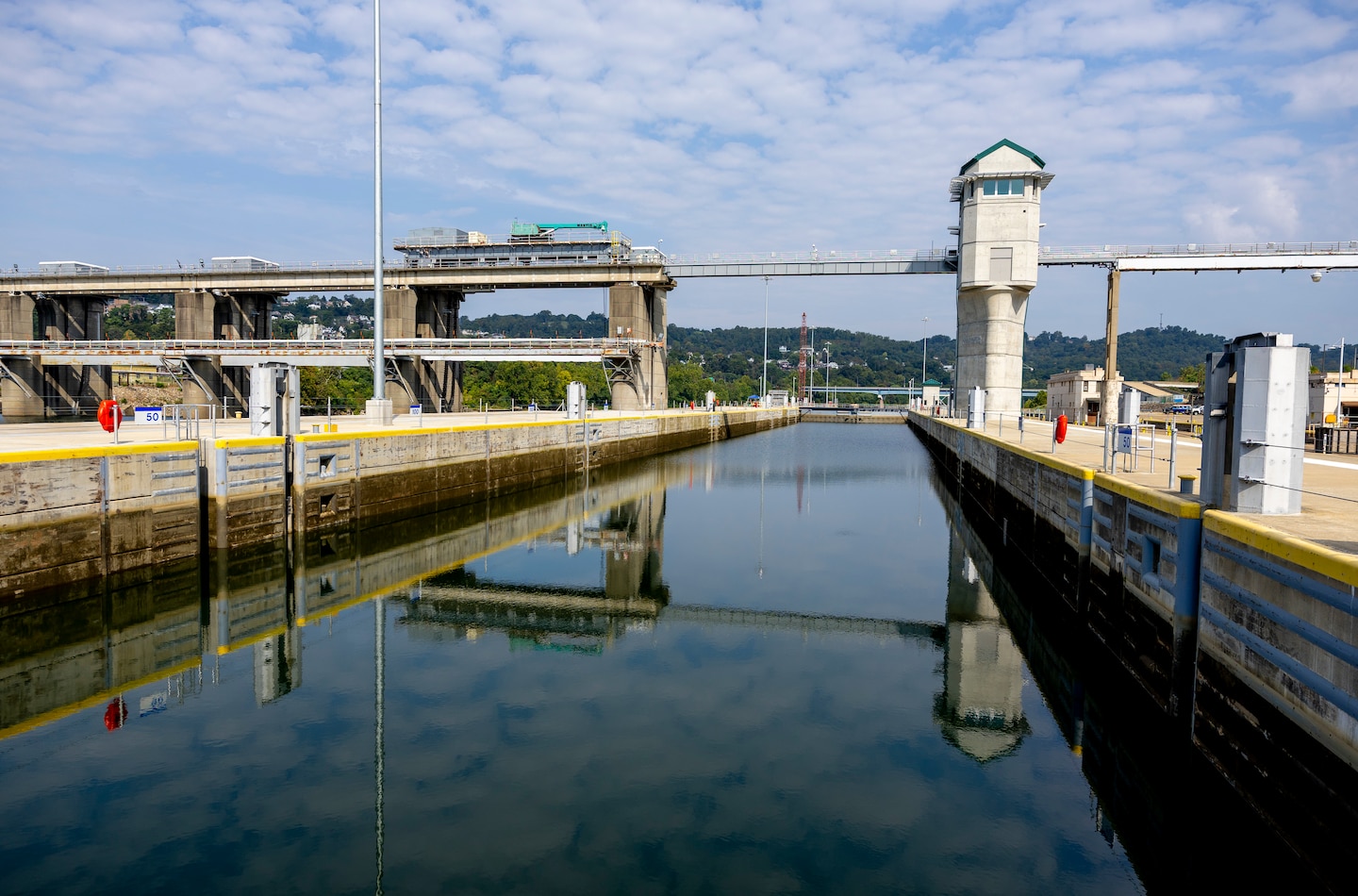 Ribbon-cutting ceremony for the John P. Murtha Locks and Dam.