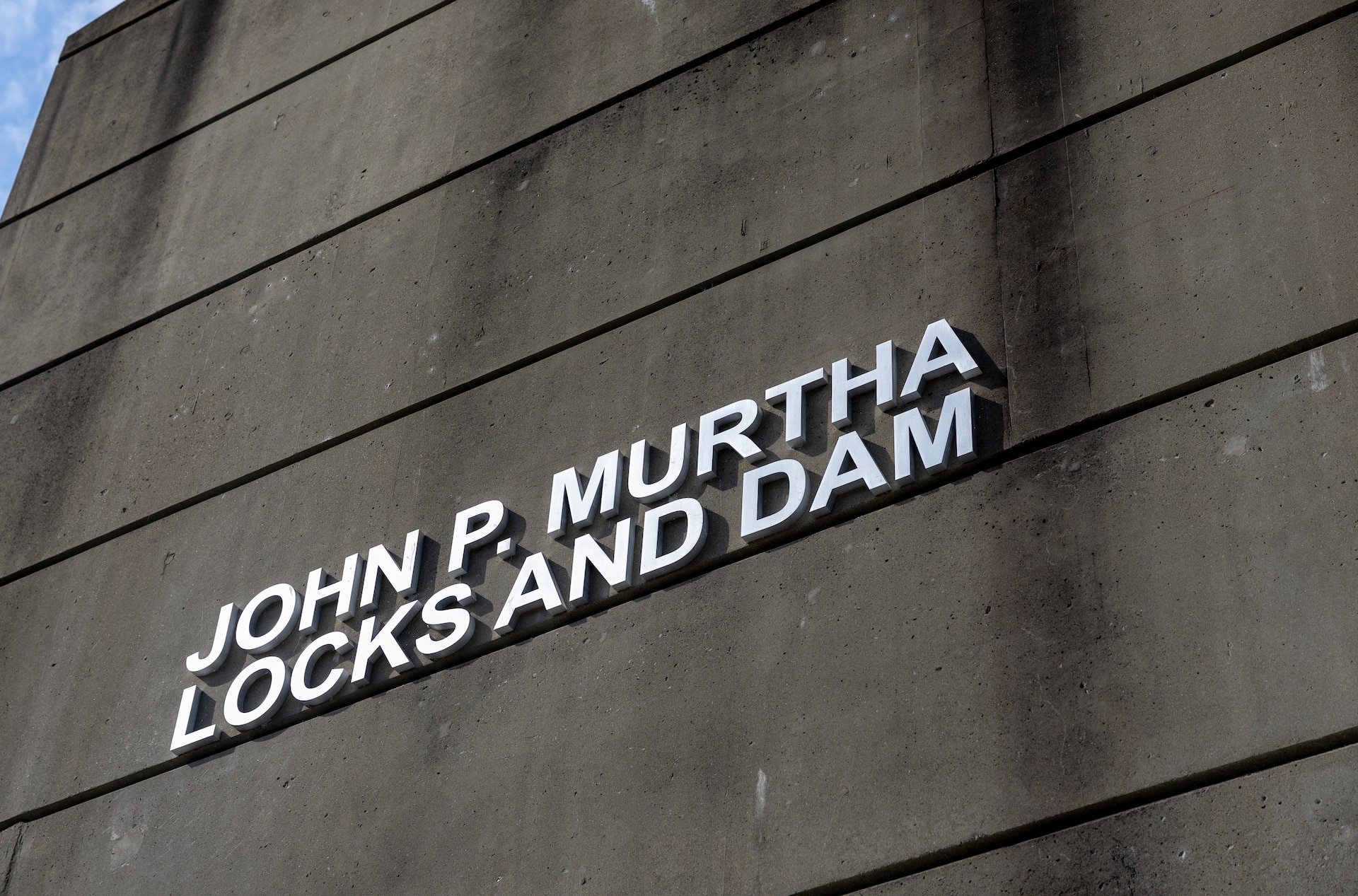 Ribbon-cutting ceremony for the John P. Murtha Locks and Dam.