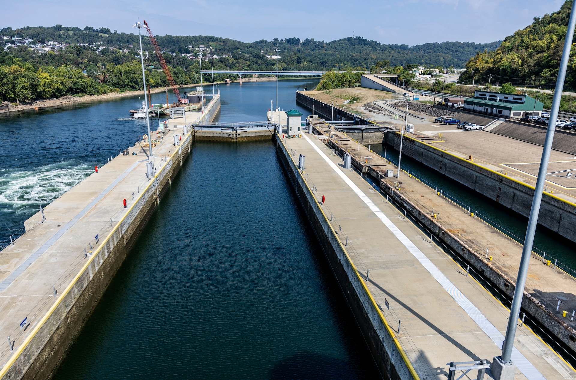 Ribbon-cutting ceremony for the John P. Murtha Locks and Dam.