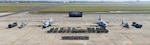 Multinational service members pose for a group photo following the opening ceremony of Super Garuda Shield 2024 at Juanda International Airport, East Java, Indonesia, Aug. 26, 2024. The annual exercise has grown into a combined and joint event focused on commitment to partnership and a free and open Indo-Pacific.