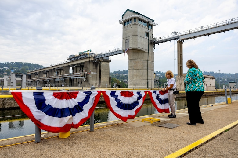 Ribbon-cutting ceremony for the John P. Murtha Locks and Dam.